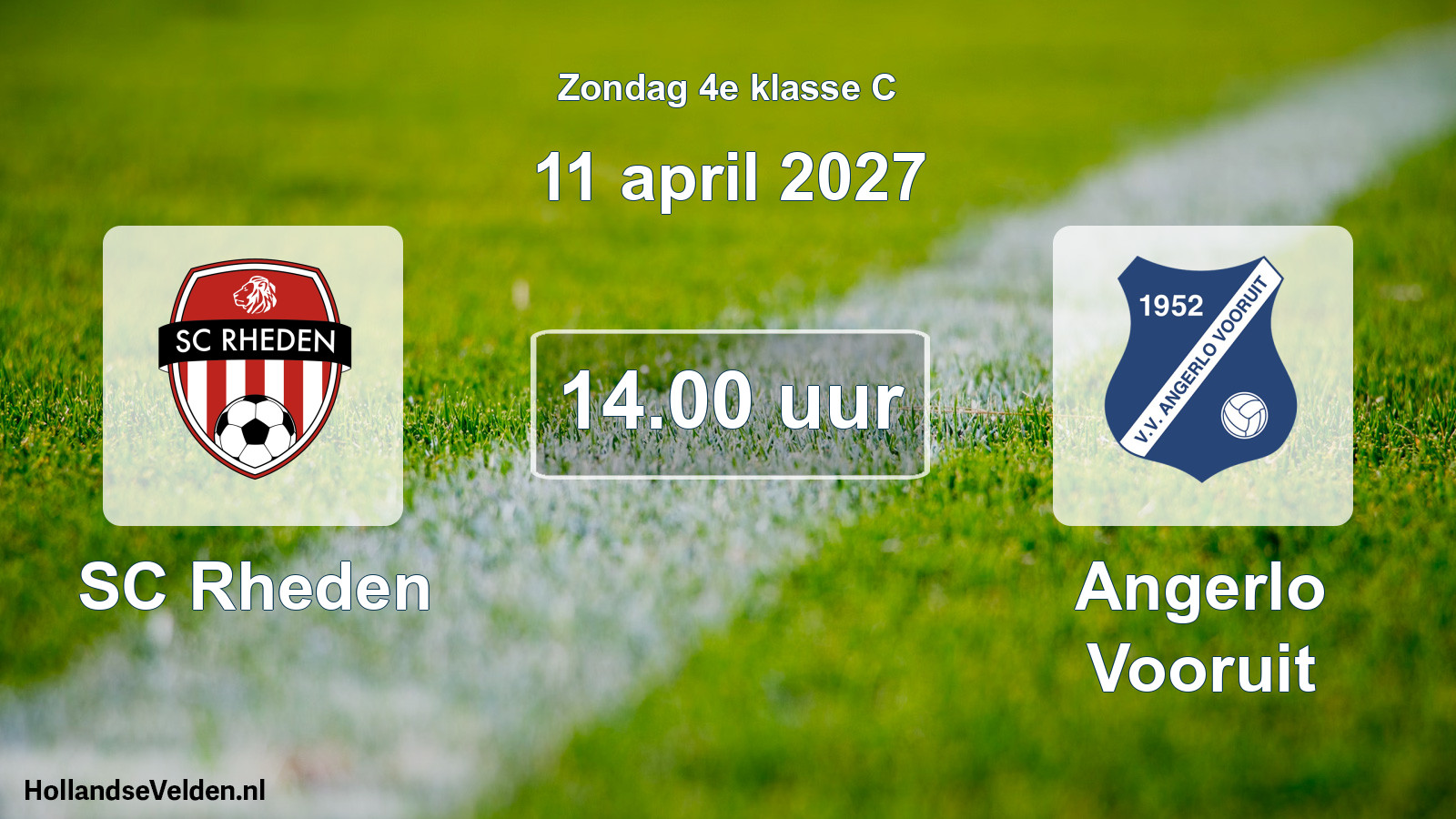 Geplande wedstrijd: SC Rheden - Angerlo Vooruit (11 april 2027)