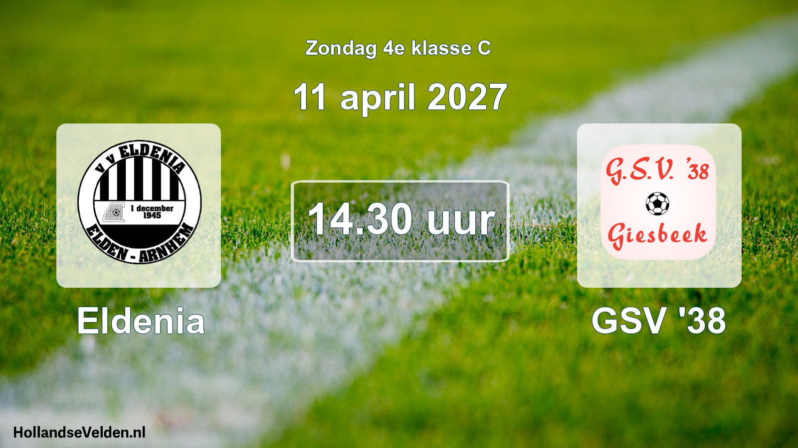 Geplande wedstrijd: Eldenia - GSV '38 (11 april 2027)