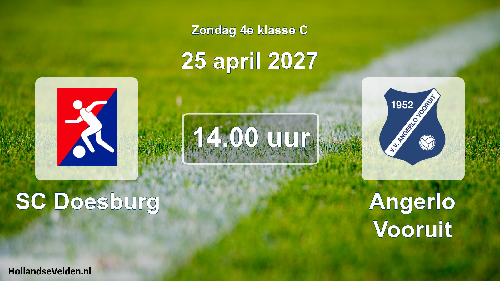 Geplande wedstrijd: SC Doesburg - Angerlo Vooruit (25 april 2027)