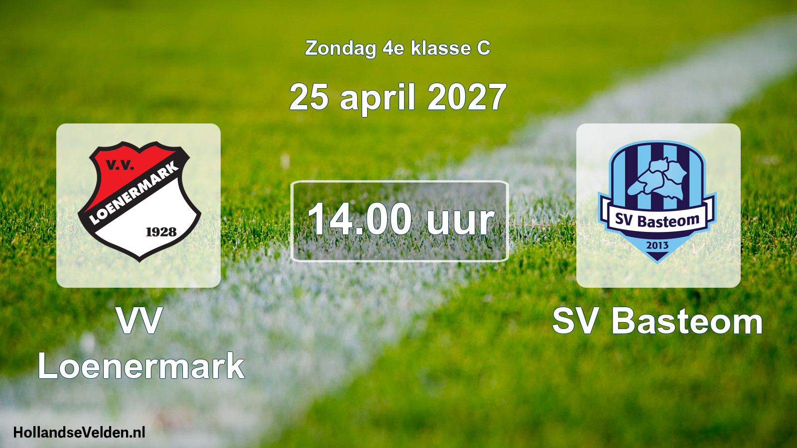 Geplande wedstrijd: VV Loenermark - SV Basteom (25 april 2027)