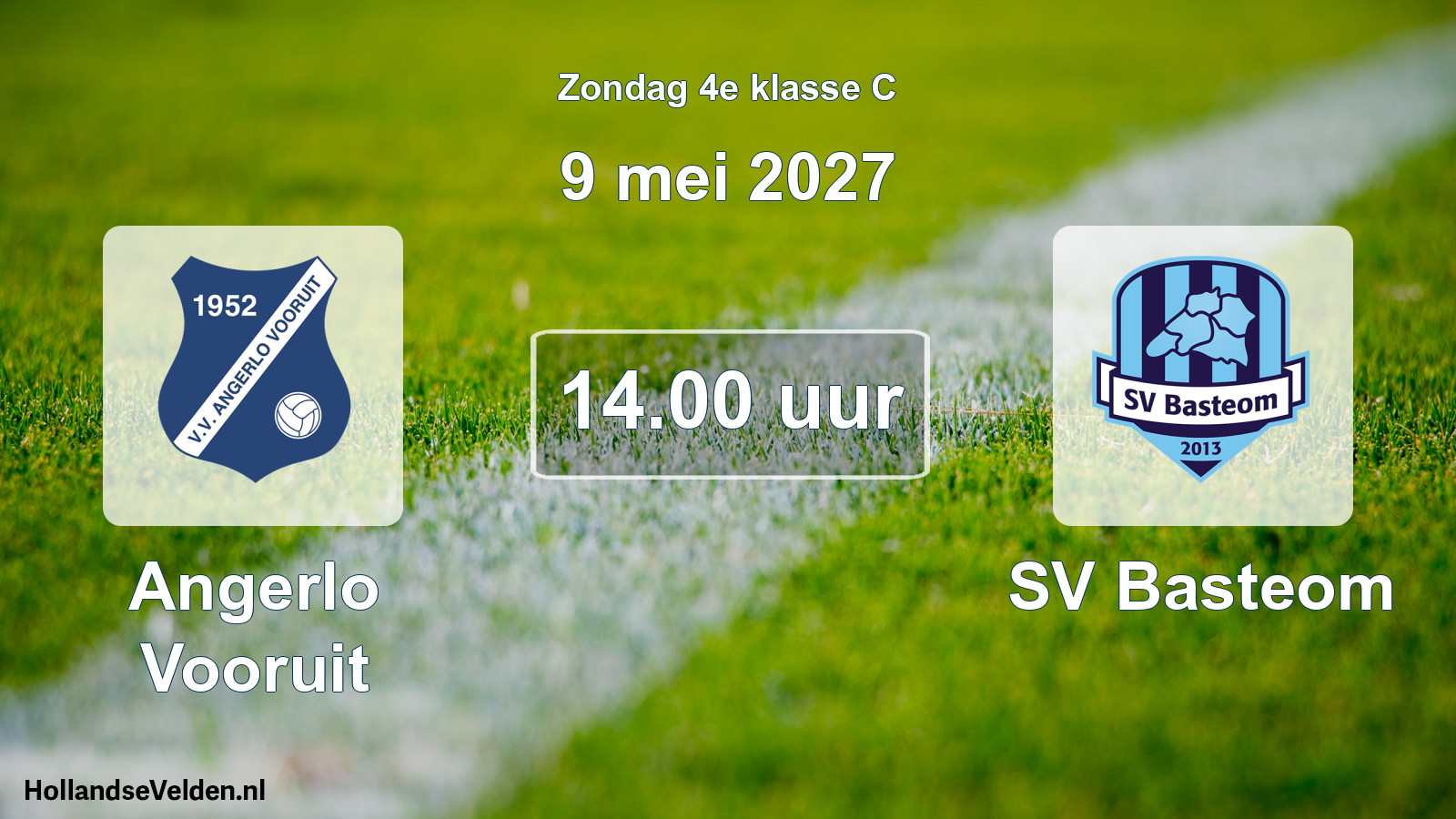 Geplande wedstrijd: Angerlo Vooruit - SV Basteom (9 mei 2027)