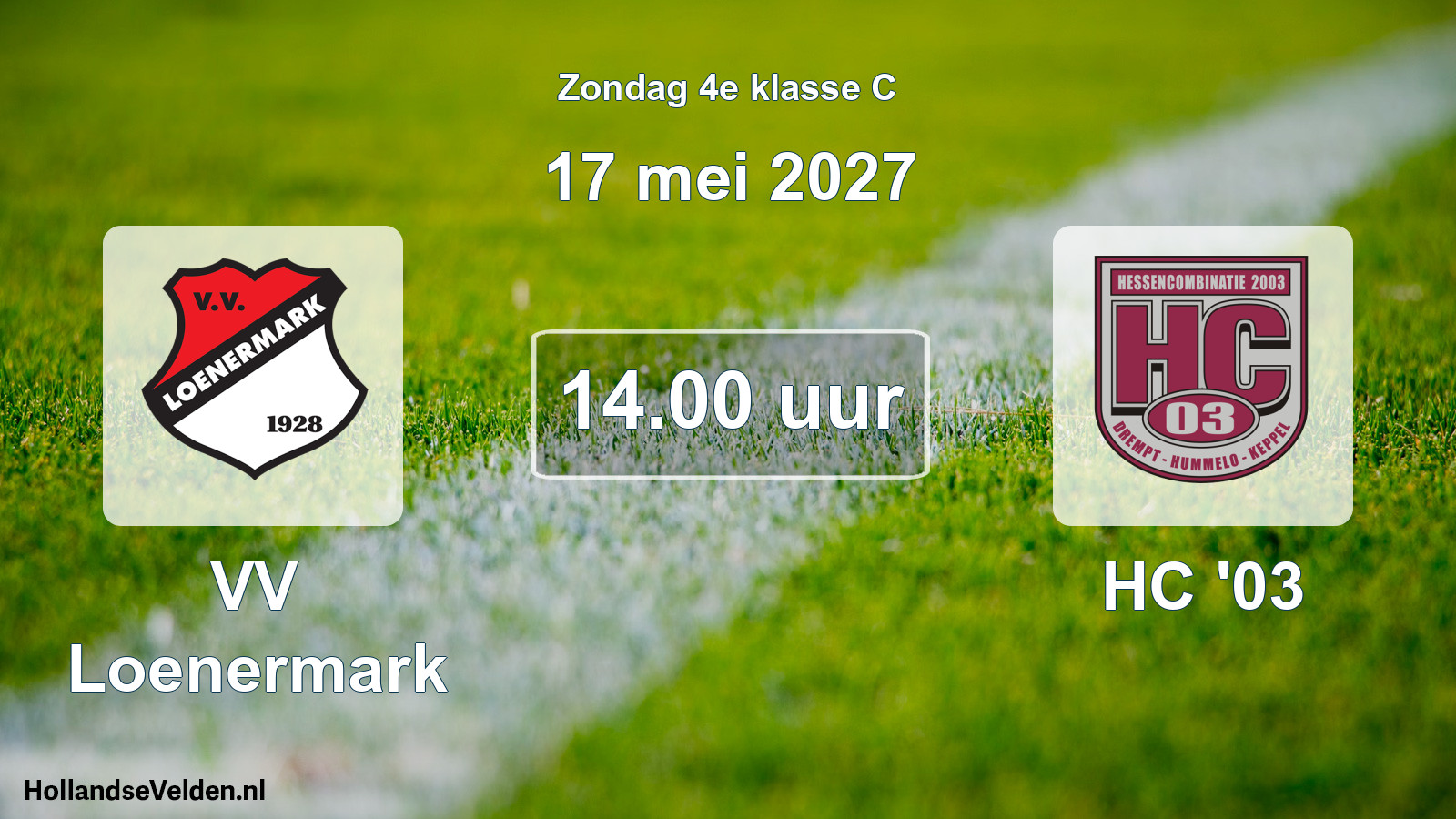 Geplande wedstrijd: VV Loenermark - HC '03 (17 mei 2027)