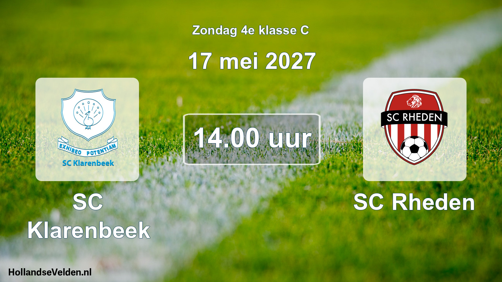 Geplande wedstrijd: SC Klarenbeek - SC Rheden (17 mei 2027)