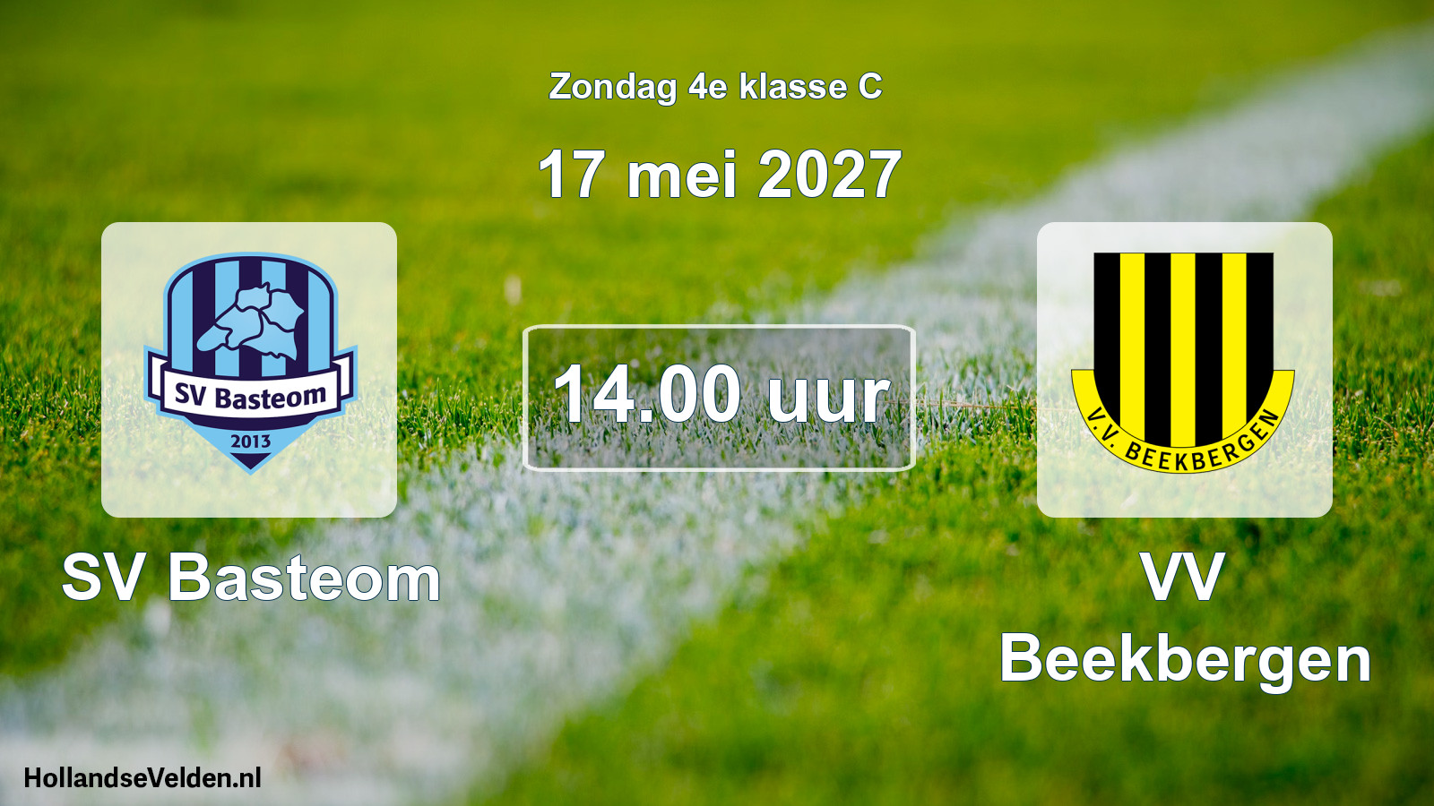 Geplande wedstrijd: SV Basteom - VV Beekbergen (17 mei 2027)
