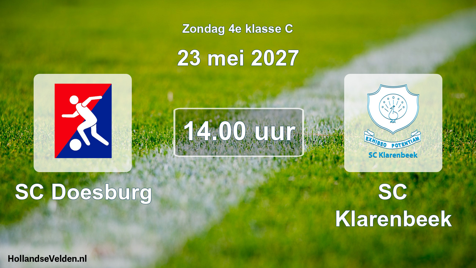 Geplande wedstrijd: SC Doesburg - SC Klarenbeek (23 mei 2027)