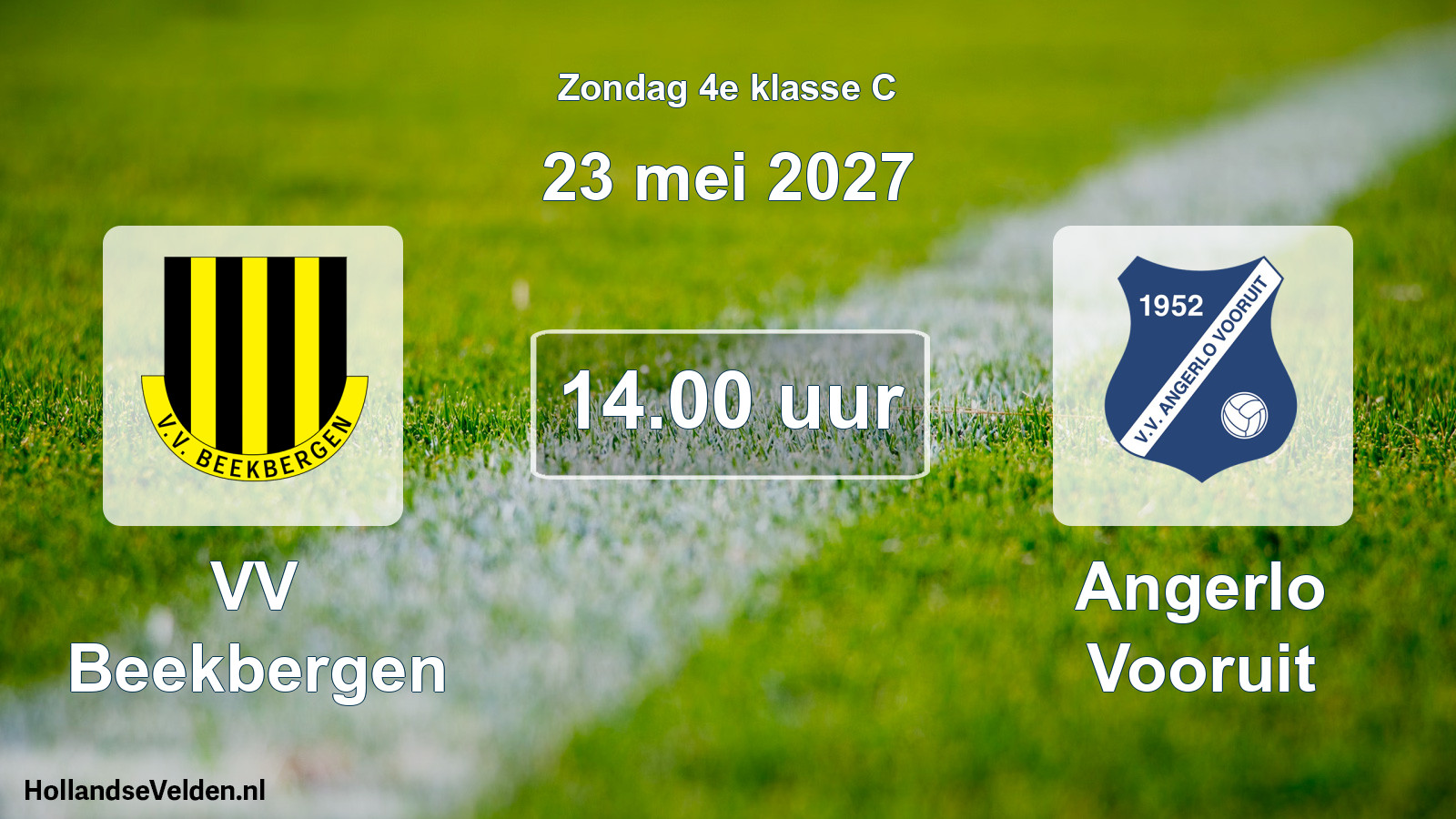 Geplande wedstrijd: VV Beekbergen - Angerlo Vooruit (23 mei 2027)