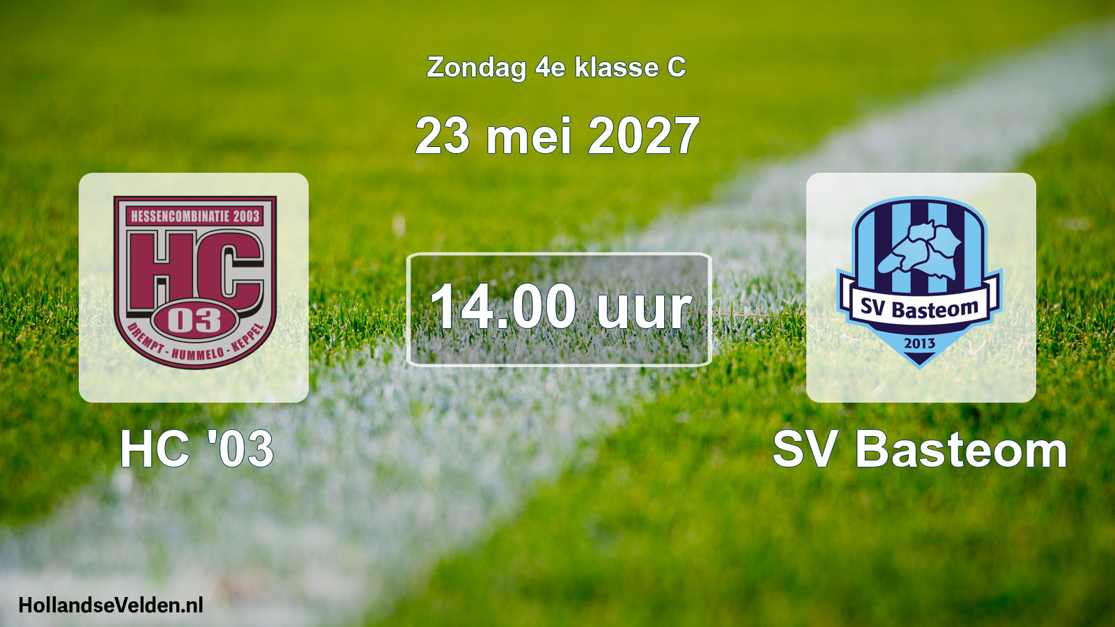 Geplande wedstrijd: HC '03 - SV Basteom (23 mei 2027)