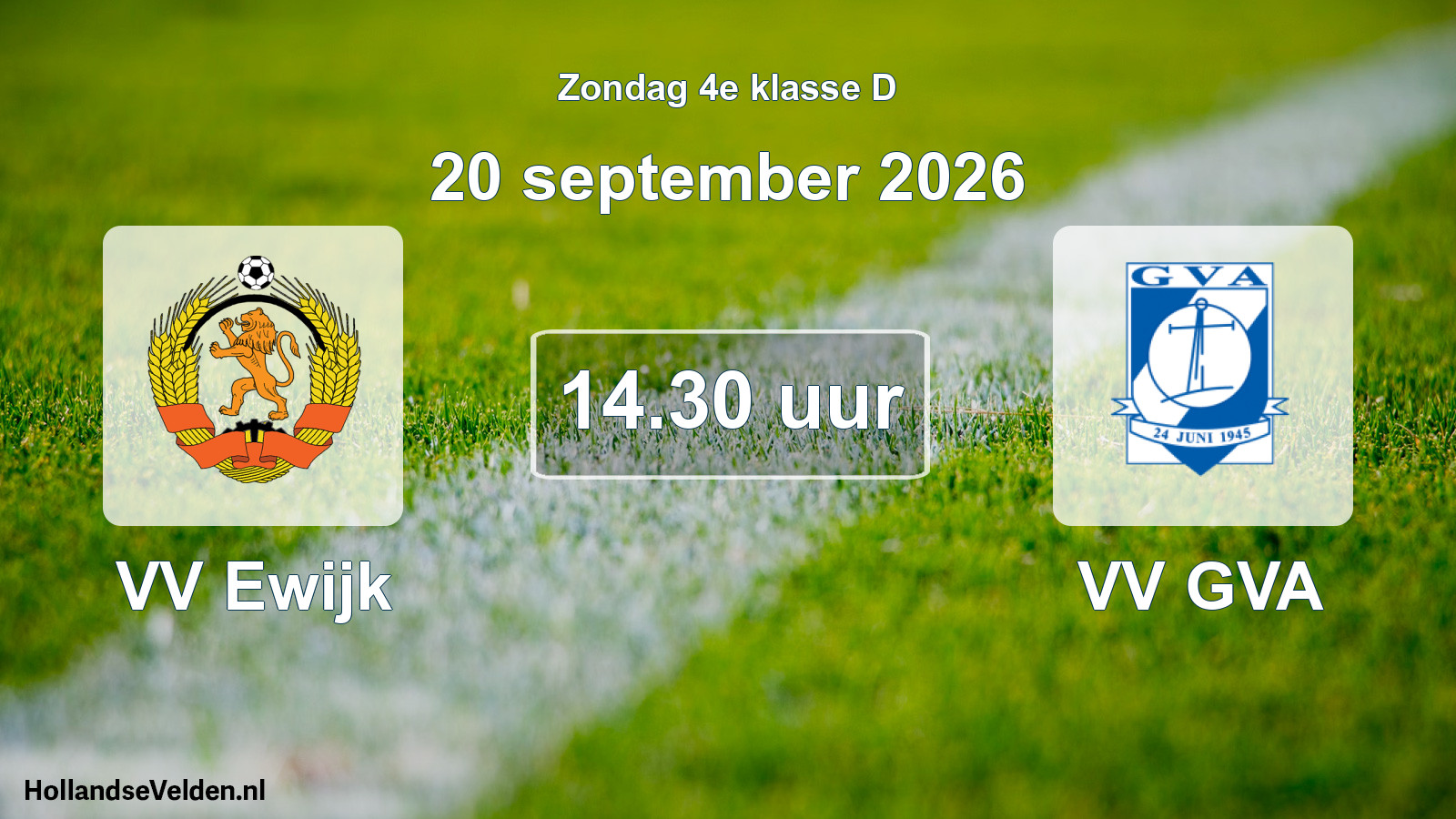 Geplande wedstrijd: VV Ewijk - VV GVA (20 september 2026)