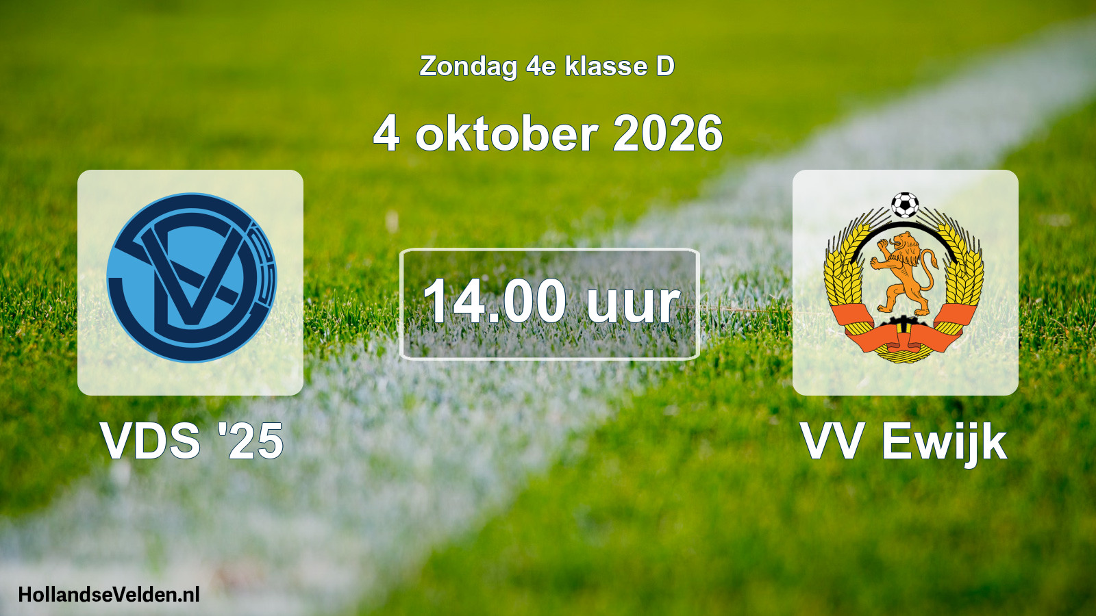 Geplande wedstrijd: VDS '25 - VV Ewijk (4 oktober 2026)