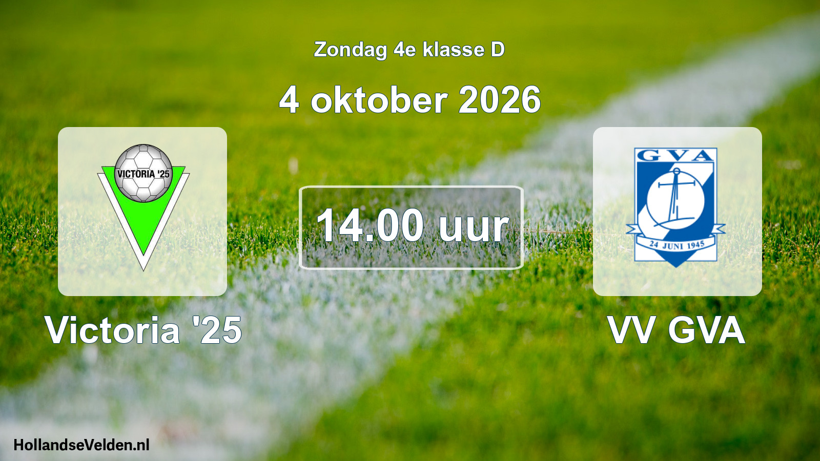 Geplande wedstrijd: Victoria '25 - VV GVA (4 oktober 2026)