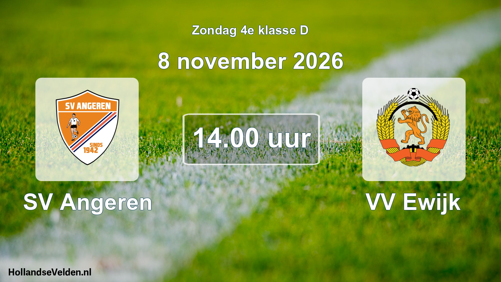 Geplande wedstrijd: SV Angeren - VV Ewijk (8 november 2026)