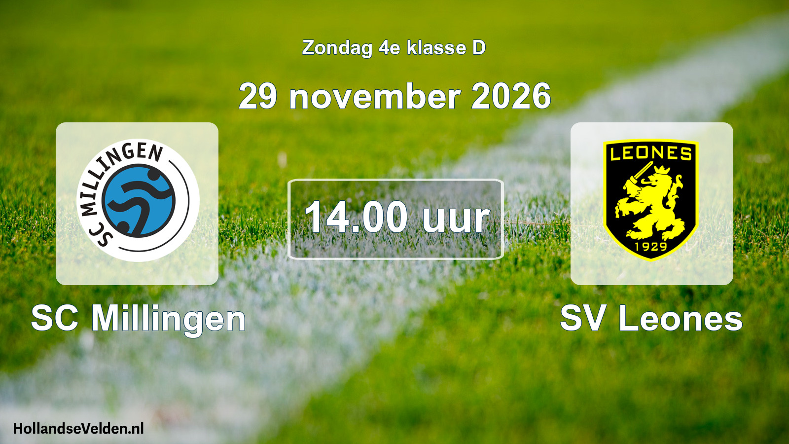 Scheduled Match: SC Millingen - SV Leones (29 November 2026)