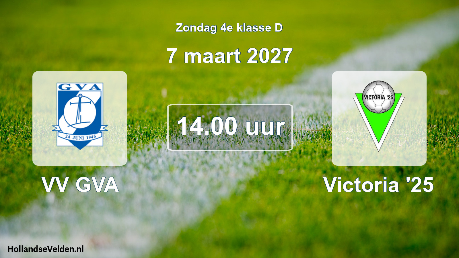 Geplande wedstrijd: VV GVA - Victoria '25 (7 maart 2027)