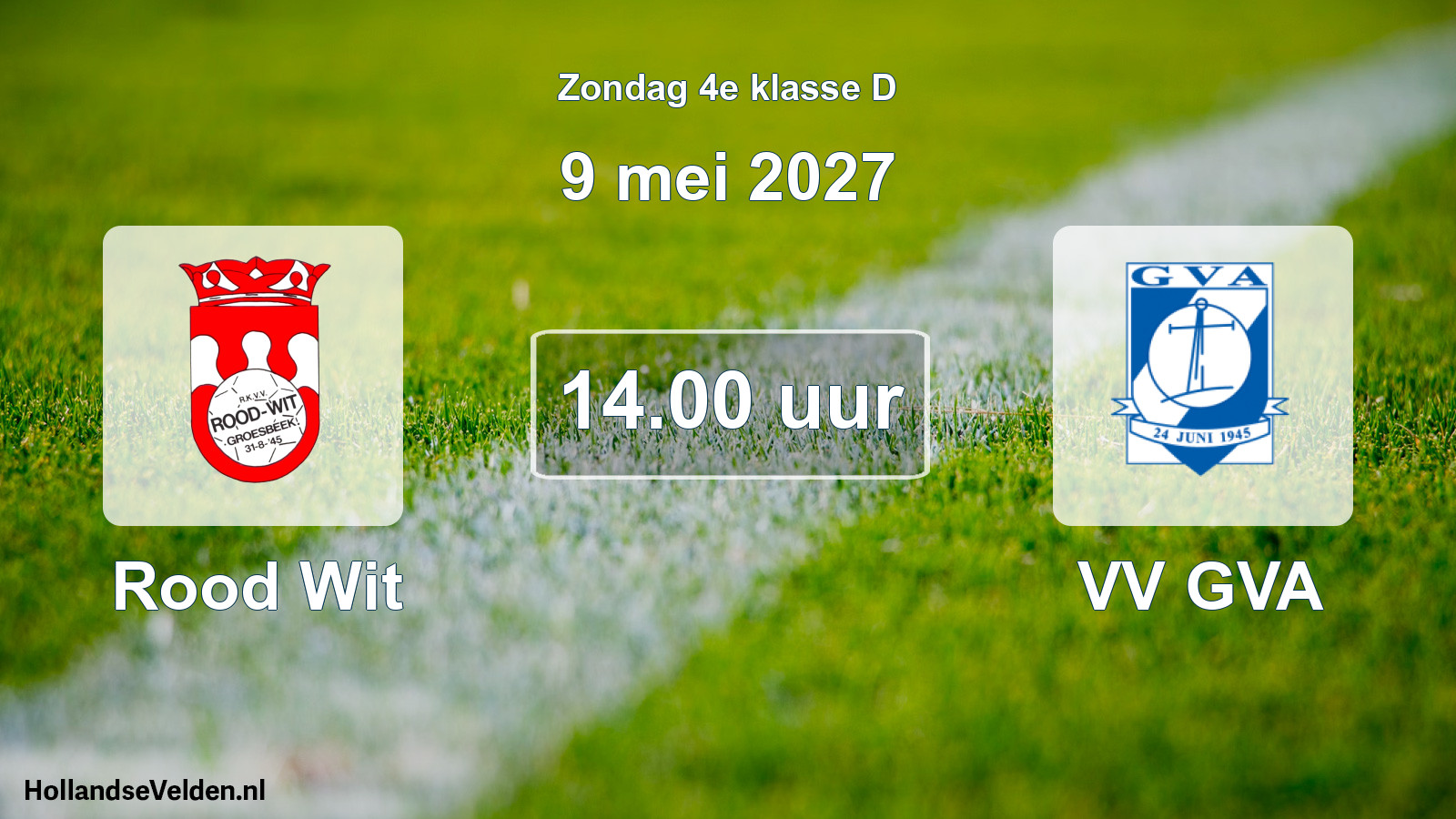 Geplande wedstrijd: Rood Wit - VV GVA (9 mei 2027)