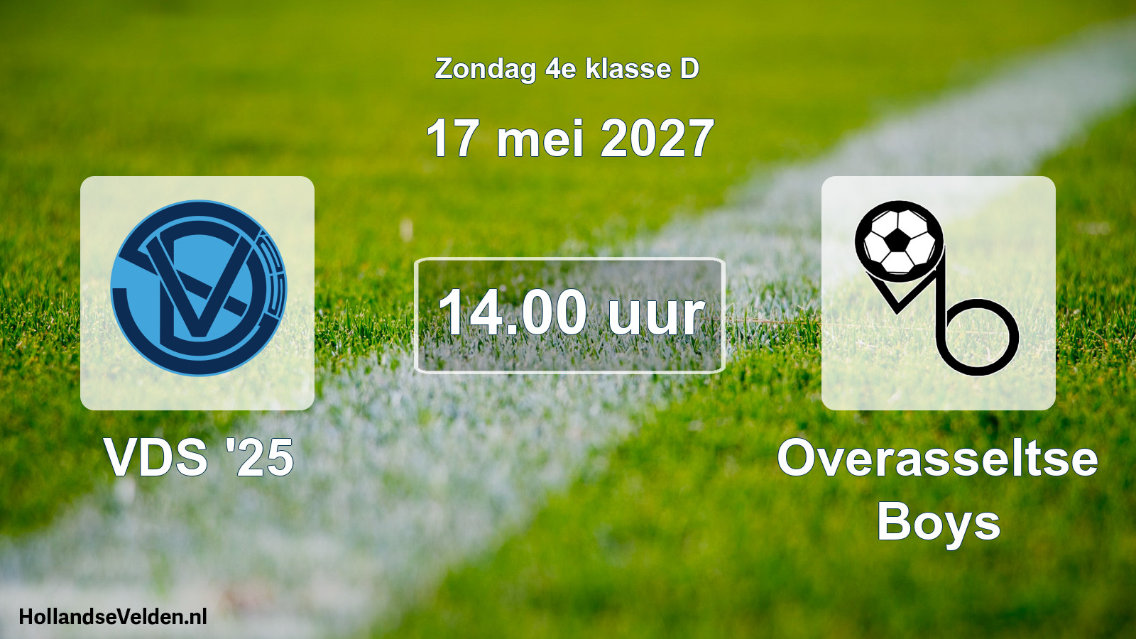 Geplande wedstrijd: VDS '25 - Overasseltse Boys (17 mei 2027)