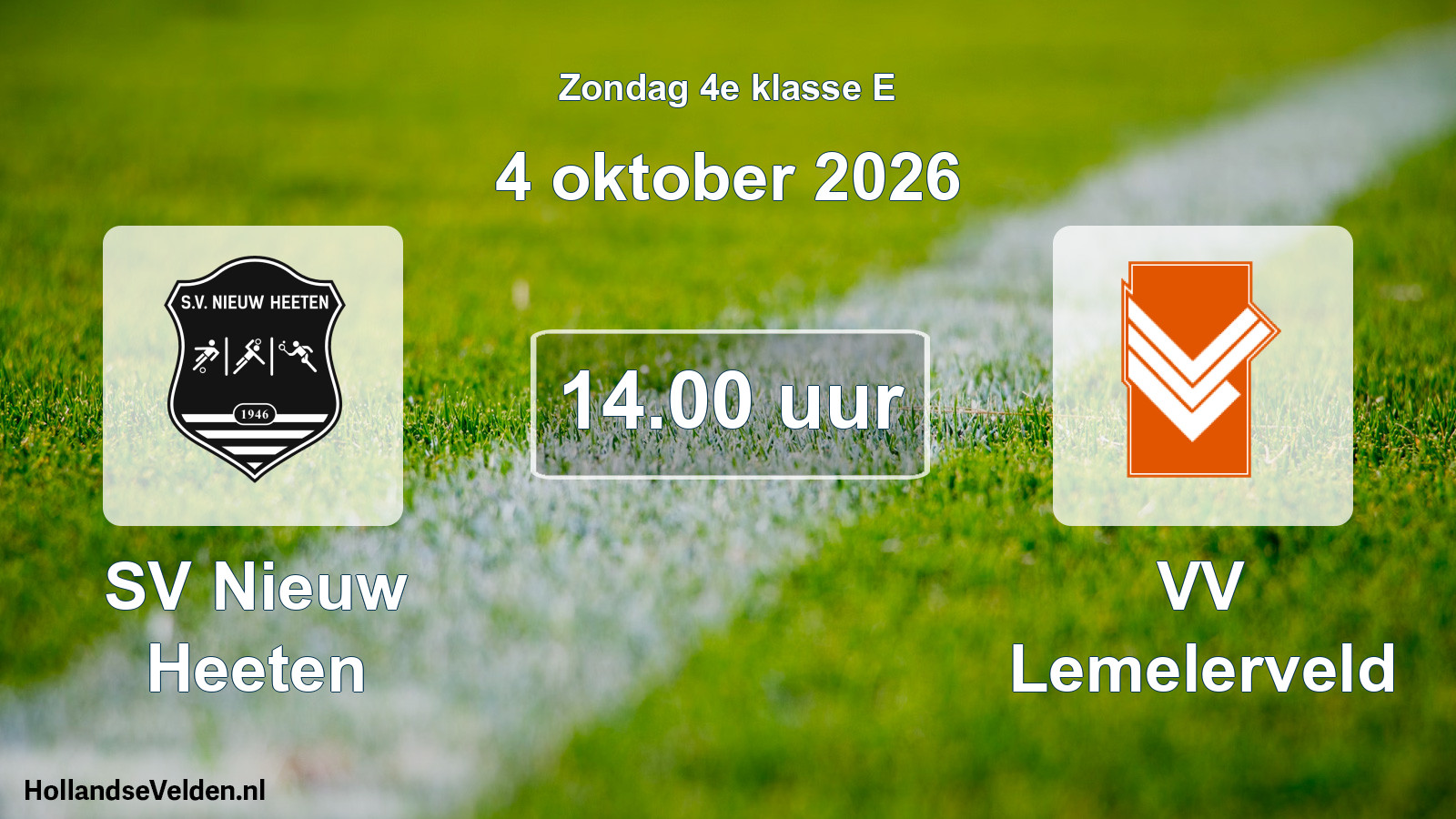 Geplande wedstrijd: SV Nieuw Heeten - VV Lemelerveld (4 oktober 2026)