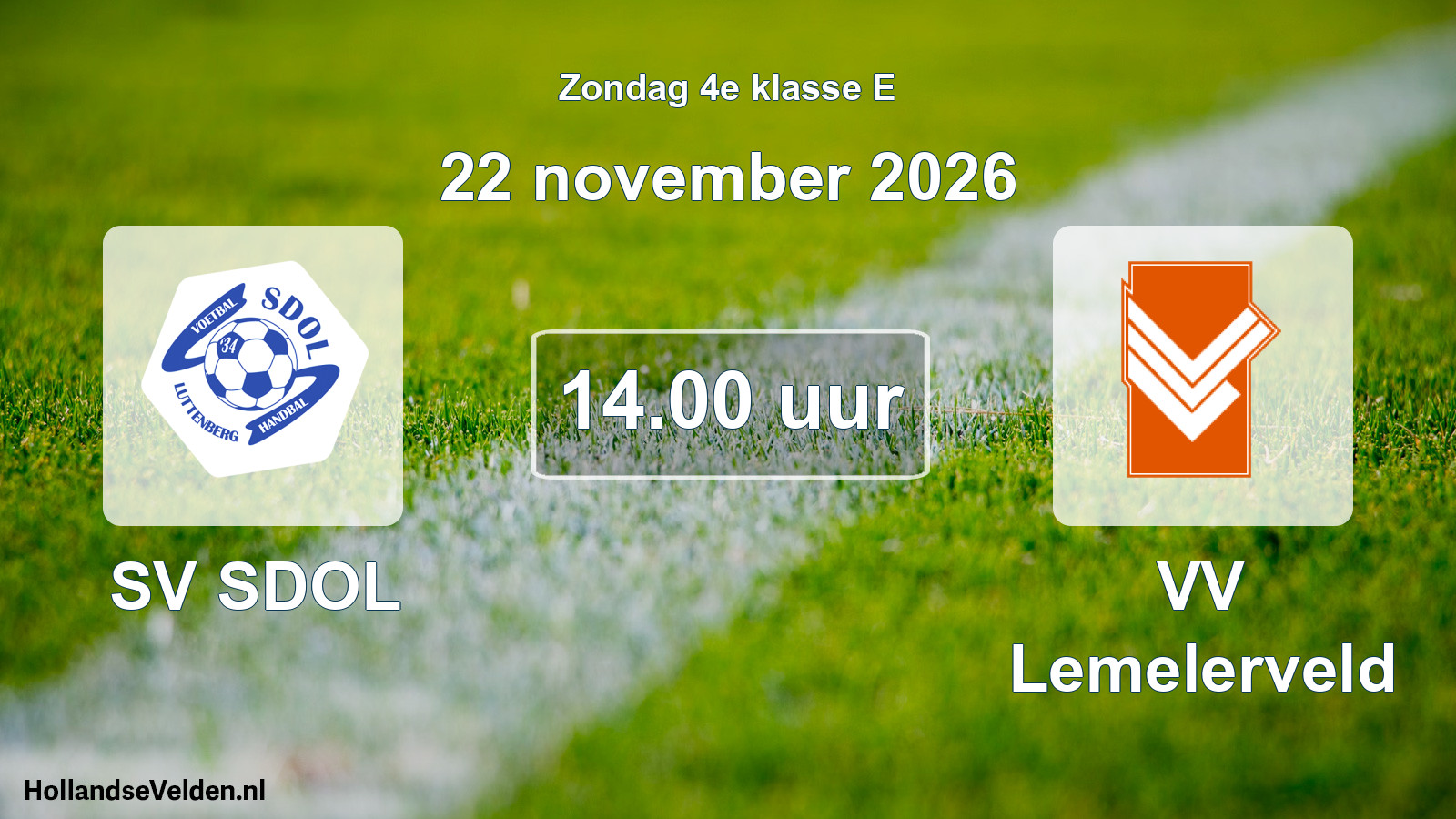 Scheduled Match: SV SDOL - VV Lemelerveld (22 November 2026)