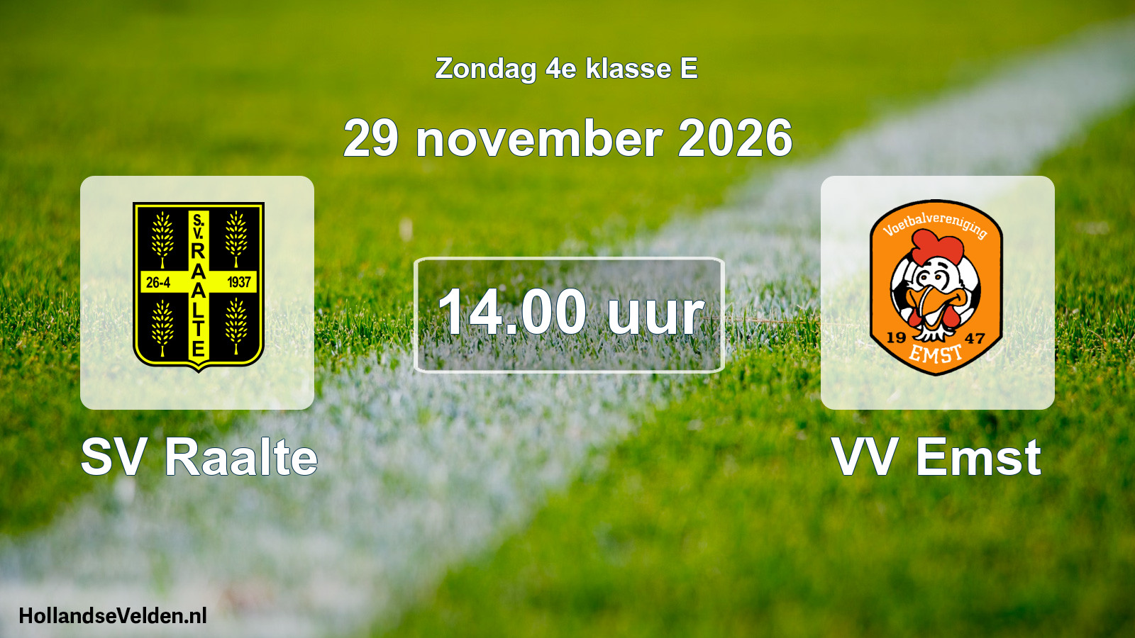 Geplande wedstrijd: SV Raalte - VV Emst (29 november 2026)