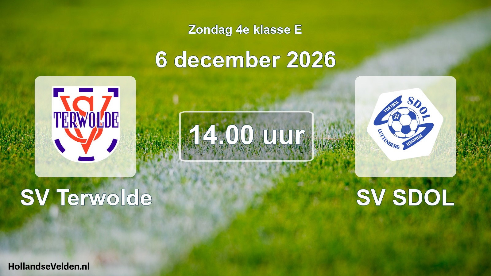 Geplande wedstrijd: SV Terwolde - SV SDOL (6 december 2026)