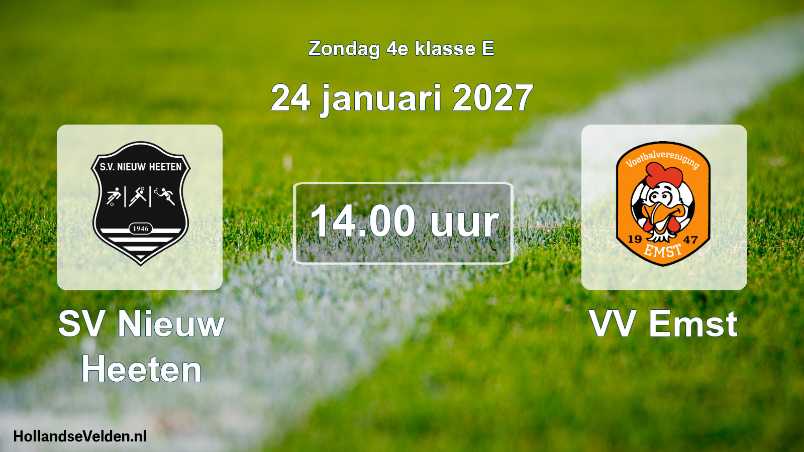 Geplande wedstrijd: SV Nieuw Heeten - VV Emst (24 januari 2027)