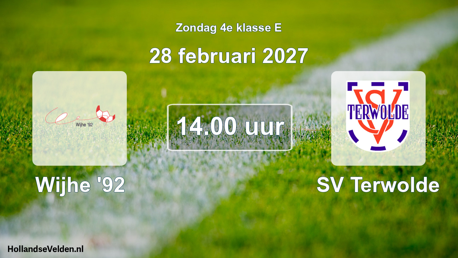 Geplande wedstrijd: Wijhe '92 - SV Terwolde (28 februari 2027)