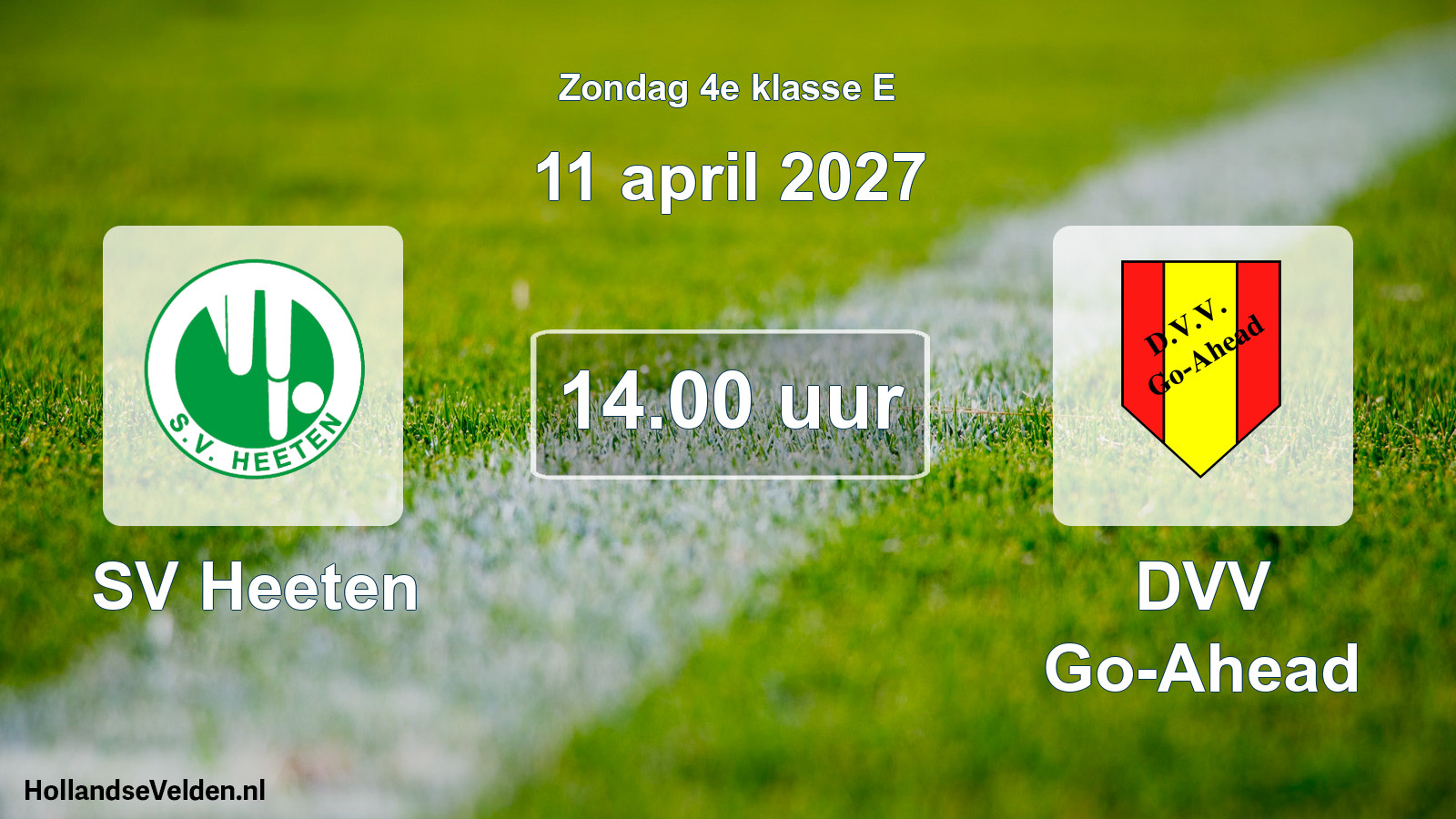 Geplande wedstrijd: SV Heeten - DVV Go-Ahead (11 april 2027)