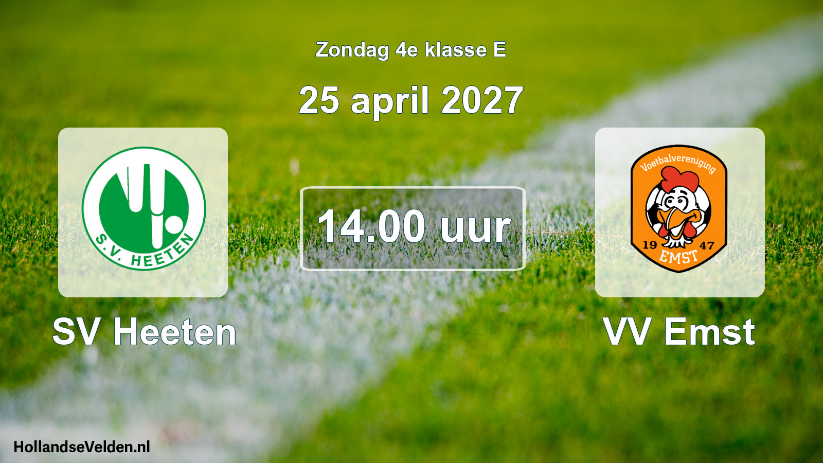 Geplande wedstrijd: SV Heeten - VV Emst (25 april 2027)