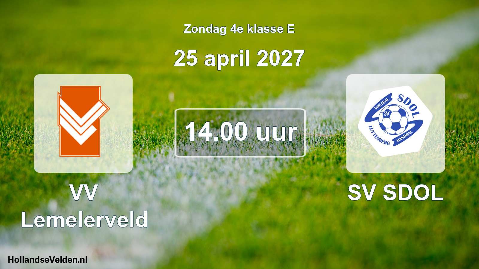 Scheduled Match: VV Lemelerveld - SV SDOL (25 April 2027)