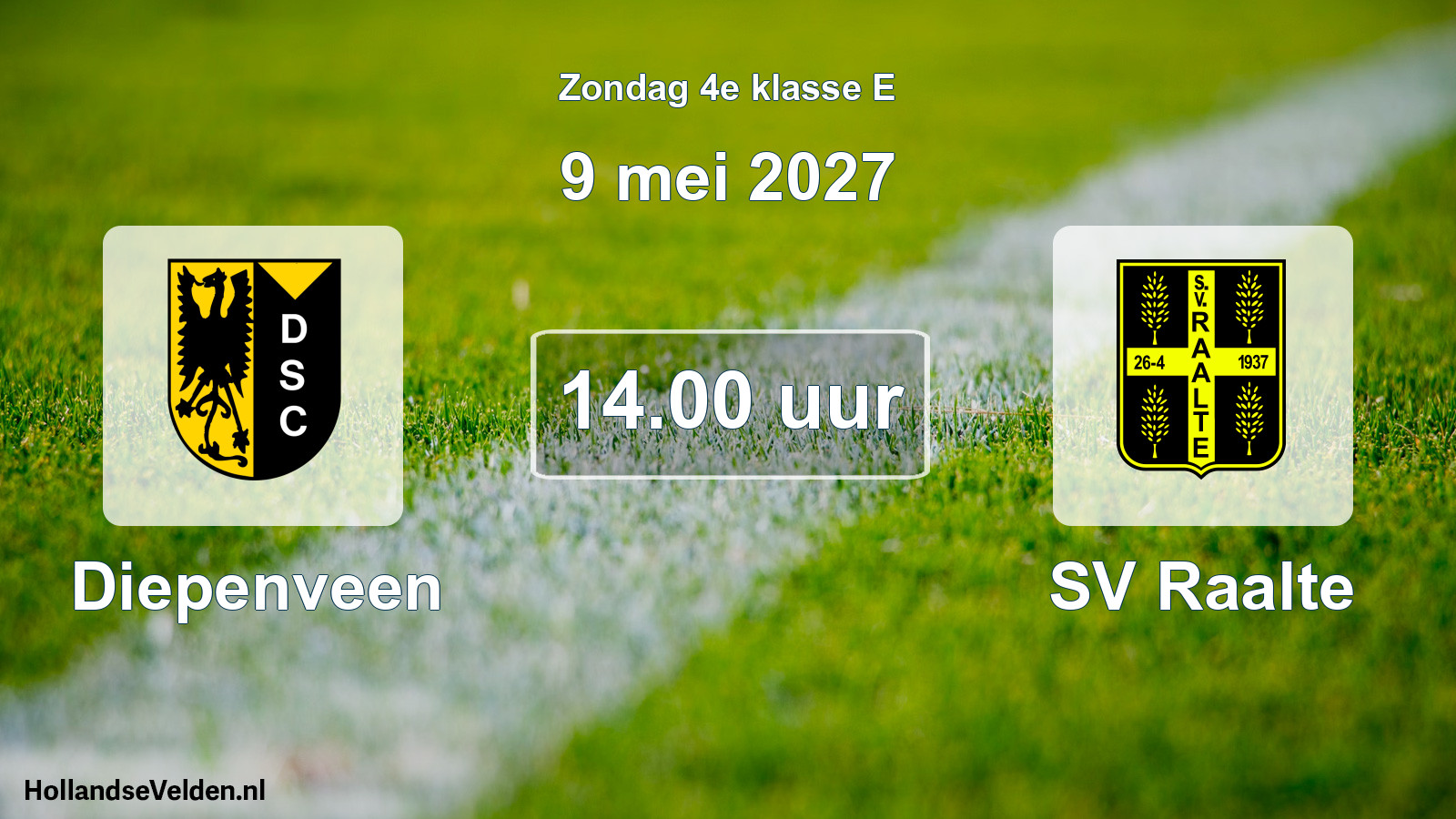 Geplande wedstrijd: Diepenveen - SV Raalte (9 mei 2027)