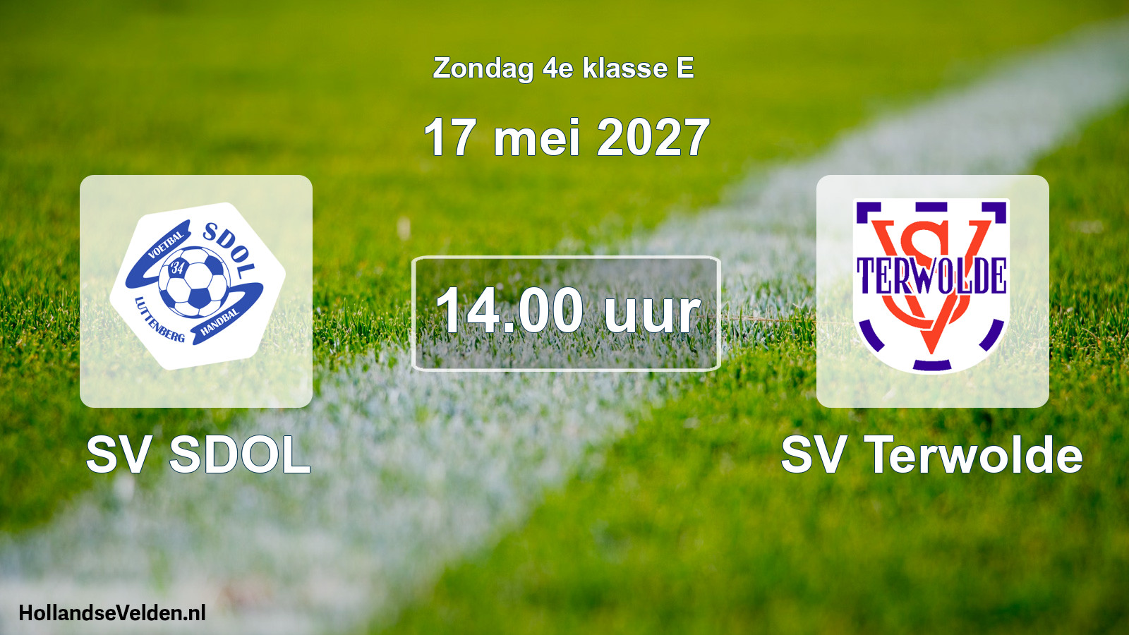 Geplande wedstrijd: SV SDOL - SV Terwolde (17 mei 2027)