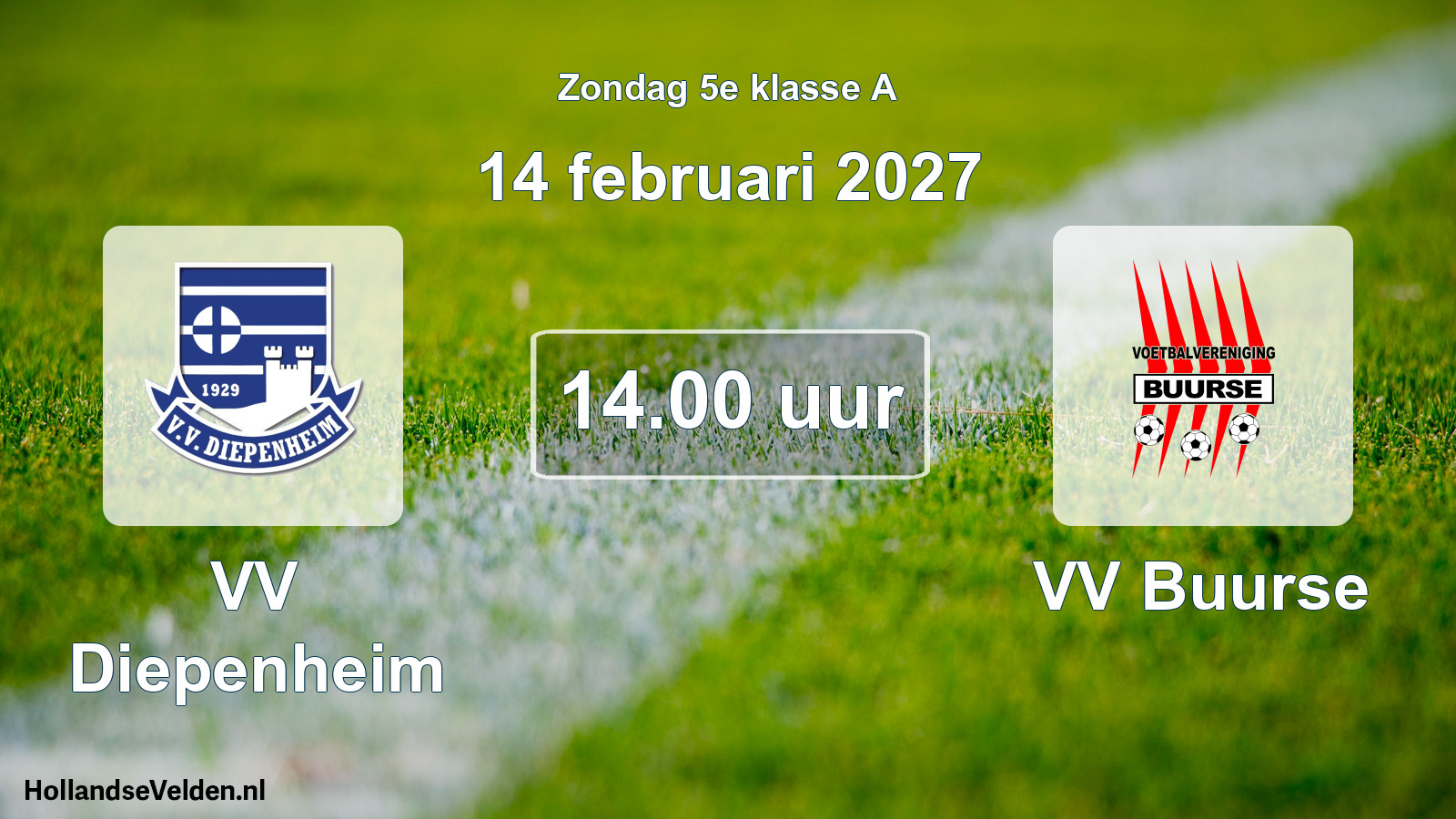 Geplande wedstrijd: VV Diepenheim - VV Buurse (14 februari 2027)