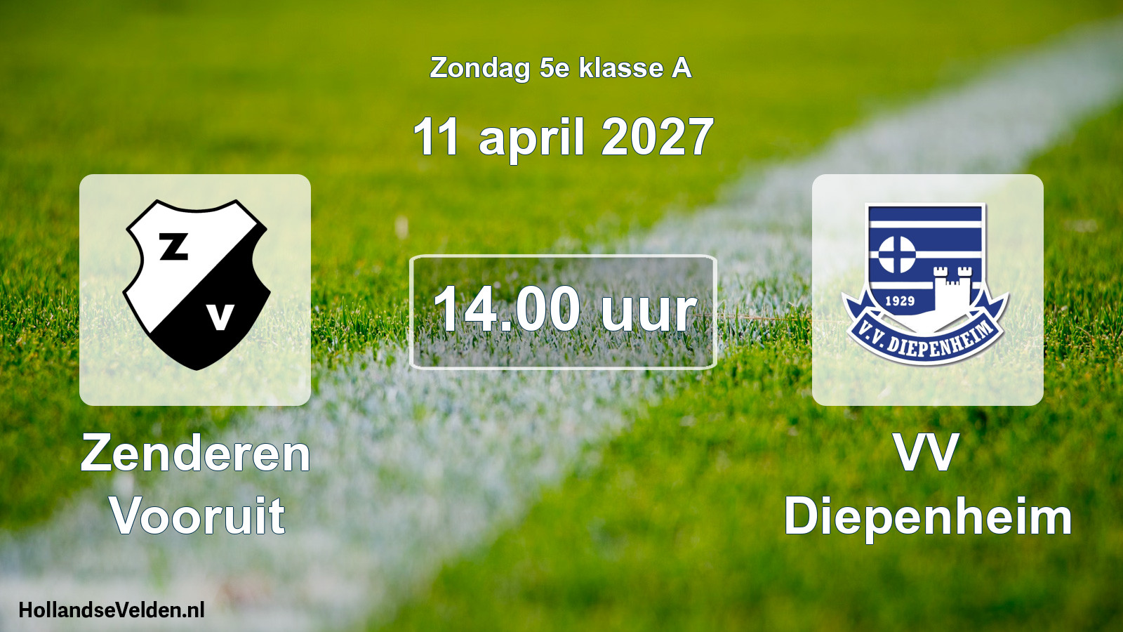 Geplande wedstrijd: Zenderen Vooruit - VV Diepenheim (11 april 2027)