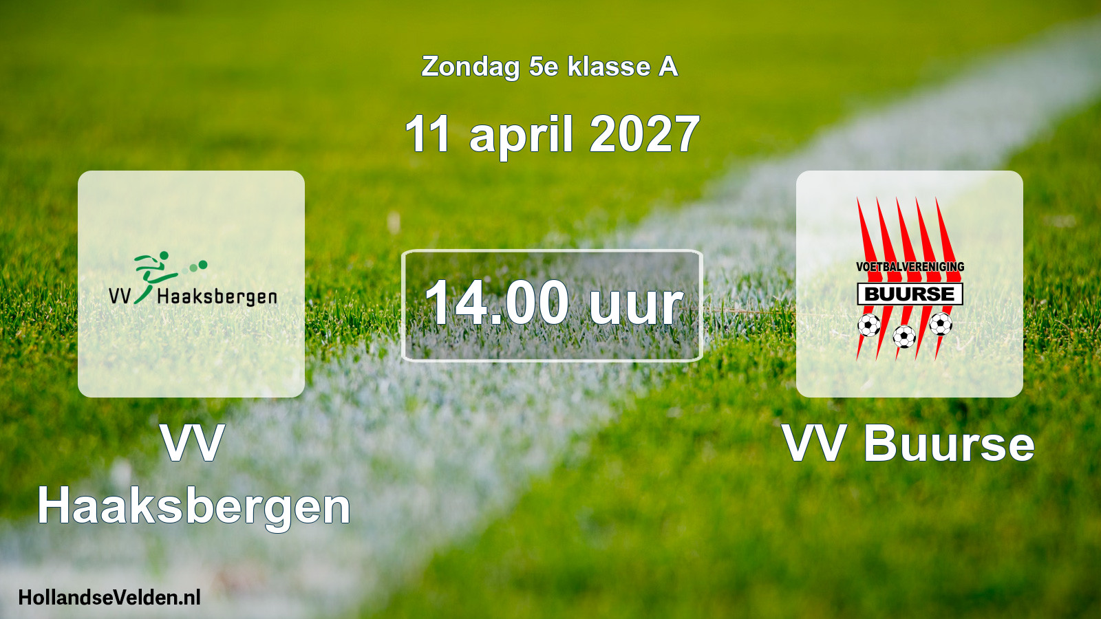 Geplande wedstrijd: VV Haaksbergen - VV Buurse (11 april 2027)