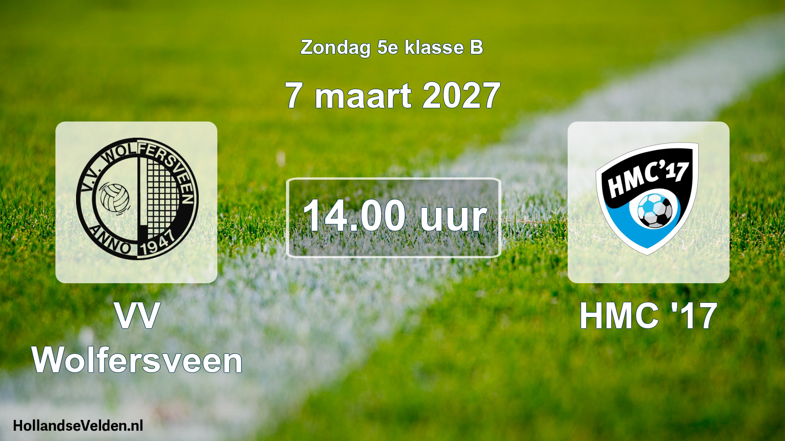 Geplande wedstrijd: VV Wolfersveen - HMC '17 (7 maart 2027)