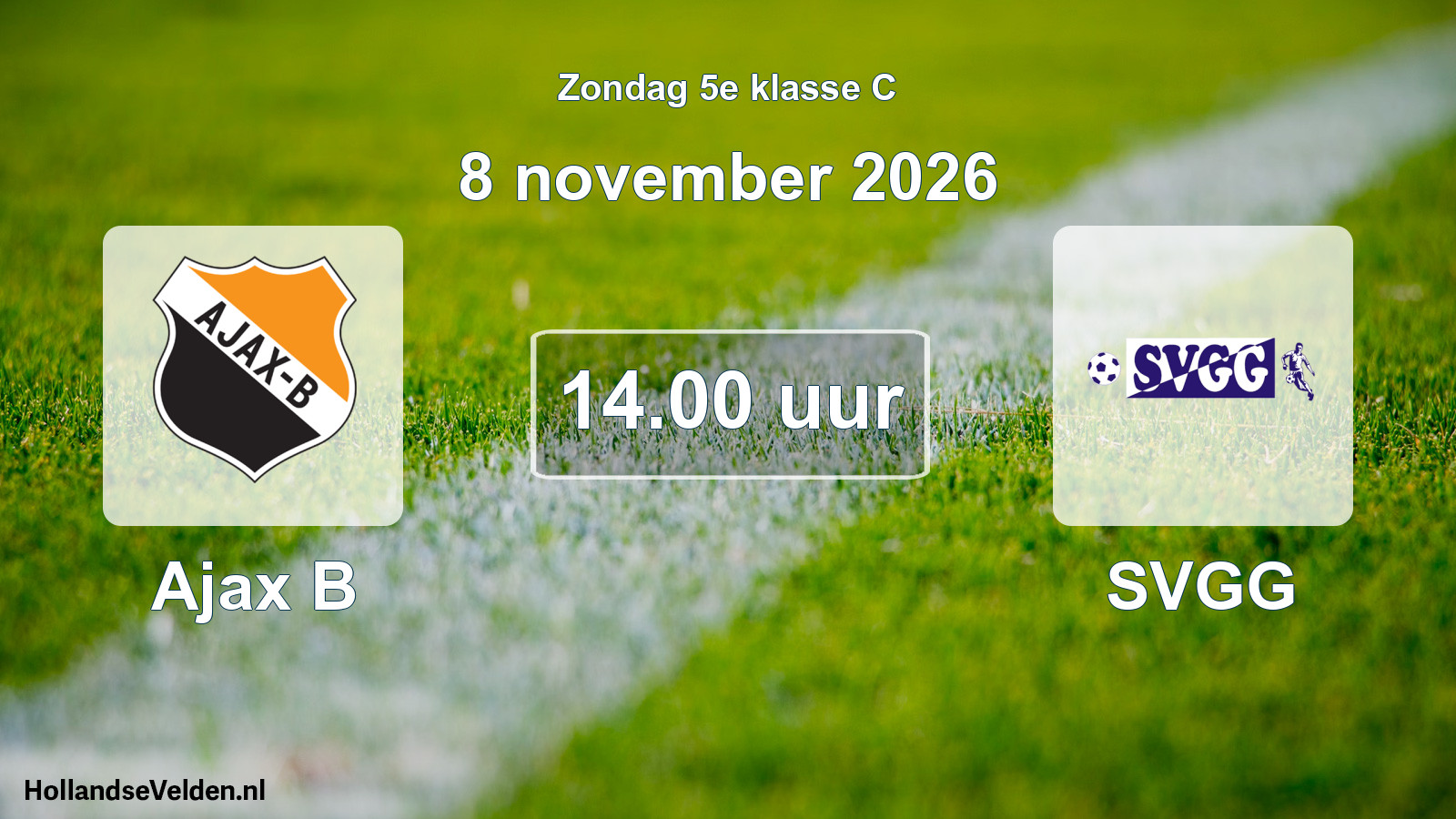 Geplande wedstrijd: Ajax B - SVGG (8 november 2026)