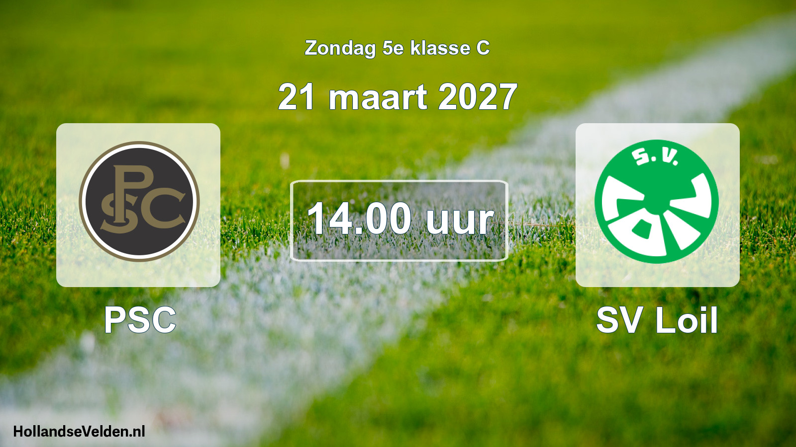 Geplande wedstrijd: PSC - SV Loil (21 maart 2027)