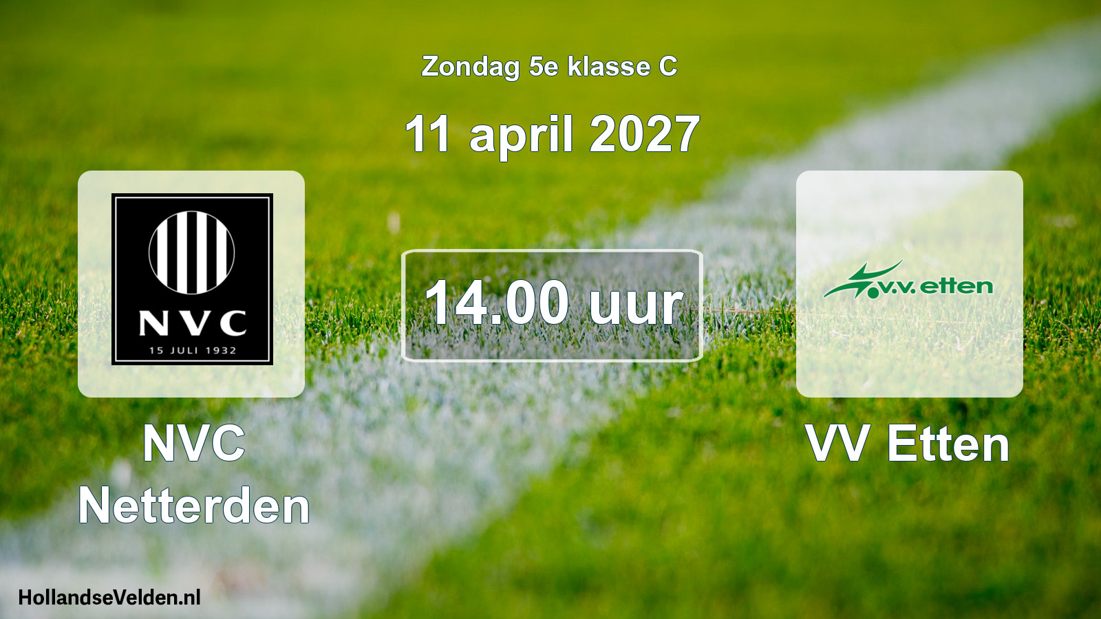 Geplande wedstrijd: NVC Netterden - VV Etten (11 april 2027)