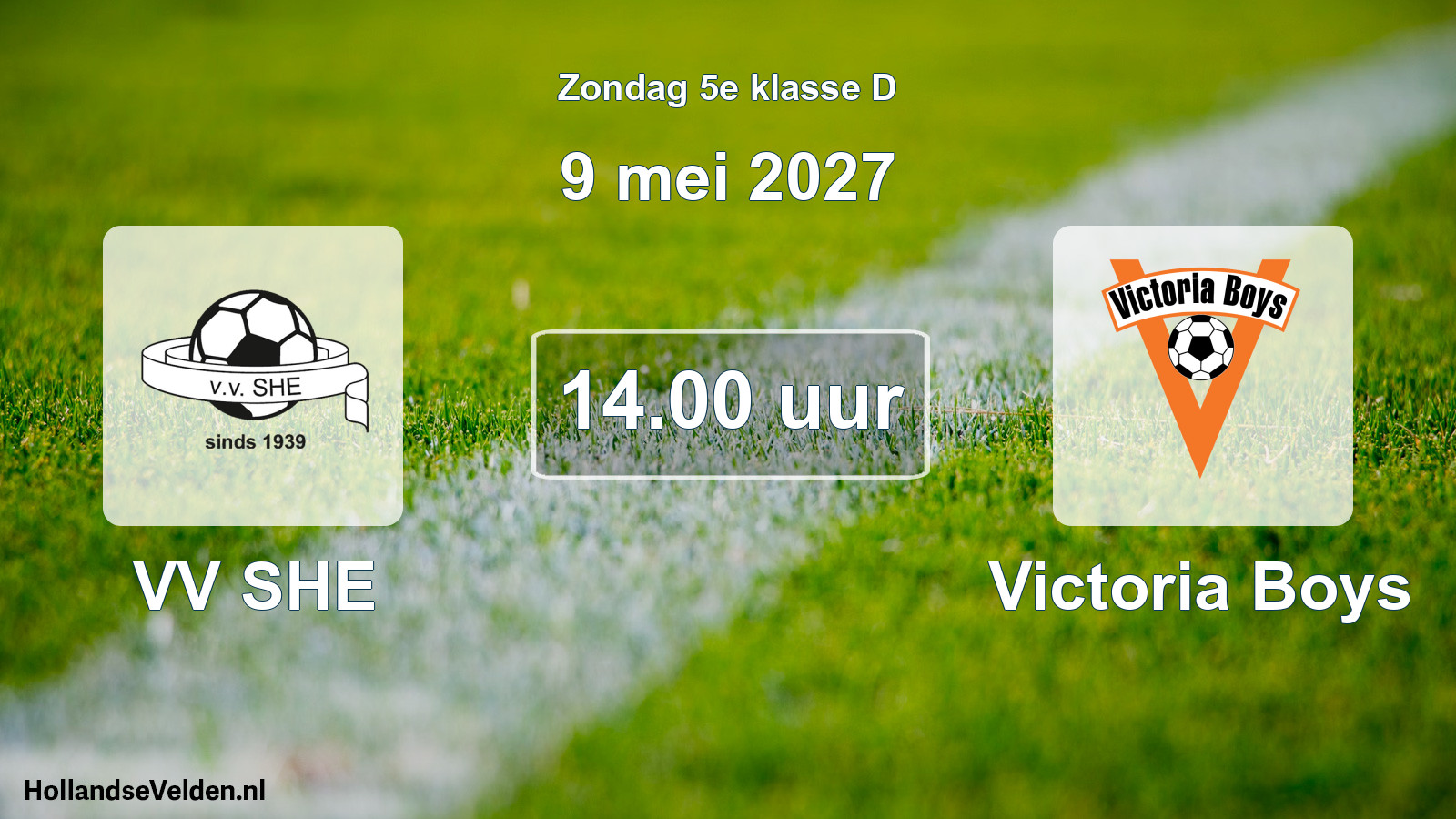 Geplande wedstrijd: VV SHE - Victoria Boys (9 mei 2027)