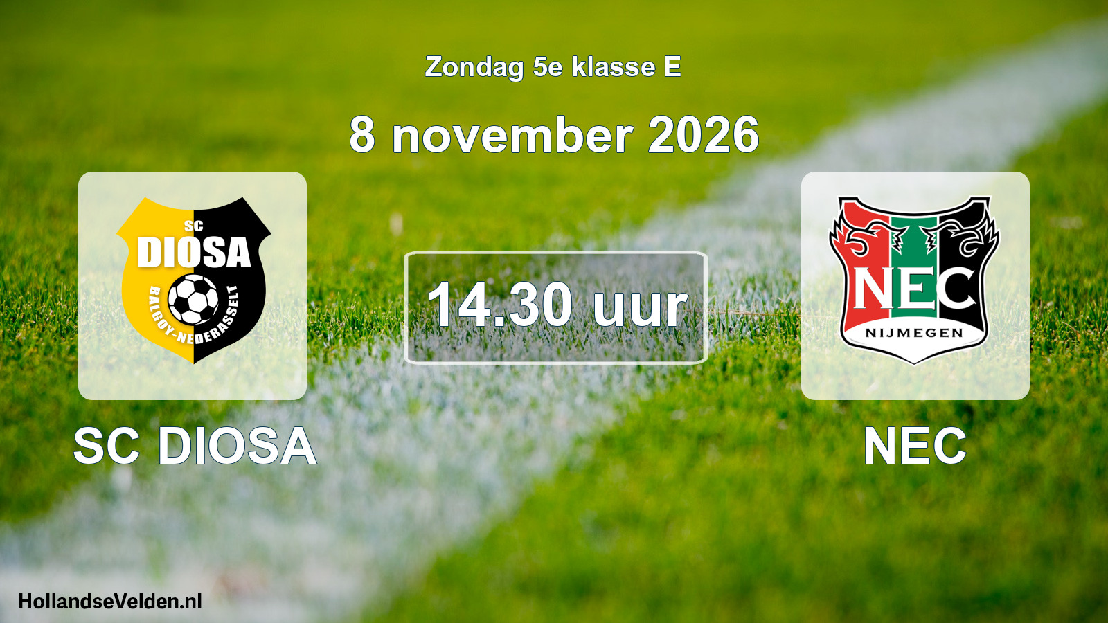 Geplande wedstrijd: SC DIOSA - NEC (8 november 2026)