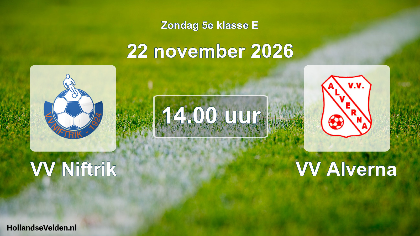 Scheduled Match: VV Niftrik - VV Alverna (22 November 2026)