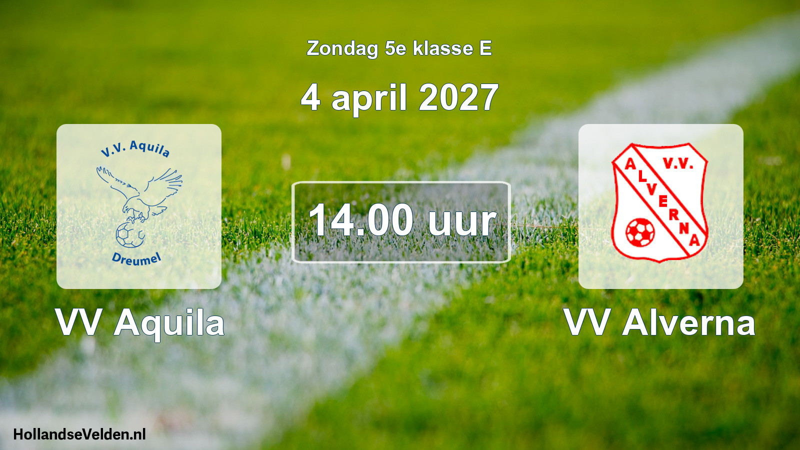 Geplande wedstrijd: VV Aquila - VV Alverna (4 april 2027)