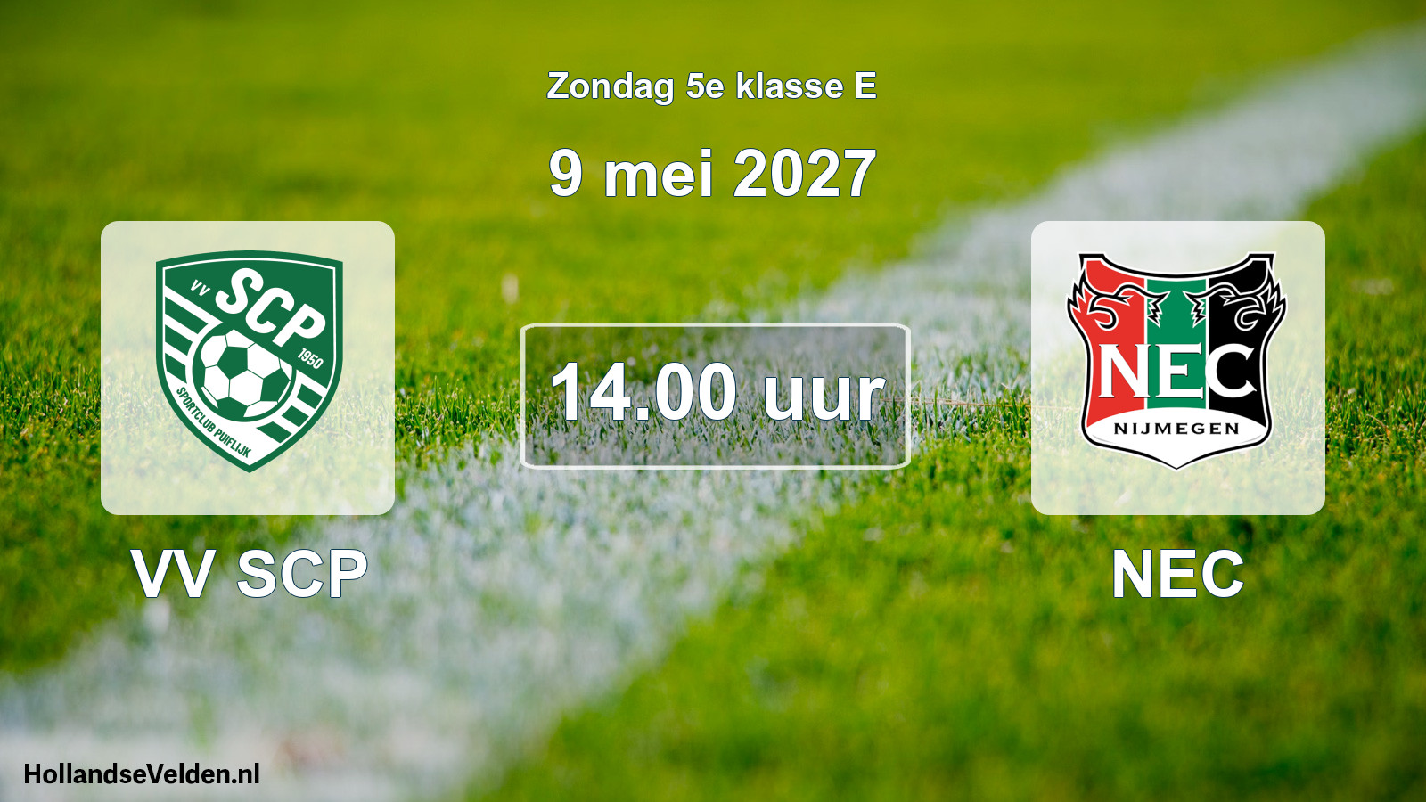 Geplande wedstrijd: VV SCP - NEC (9 mei 2027)
