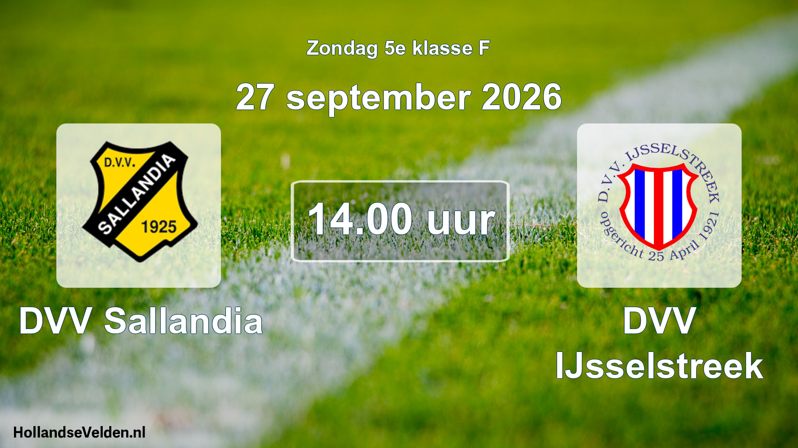 Geplande wedstrijd: DVV Sallandia - DVV IJsselstreek (27 september 2026)