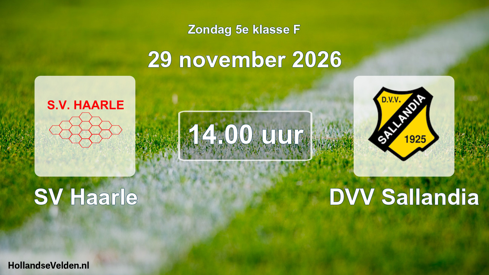 Geplande wedstrijd: SV Haarle - DVV Sallandia (29 november 2026)