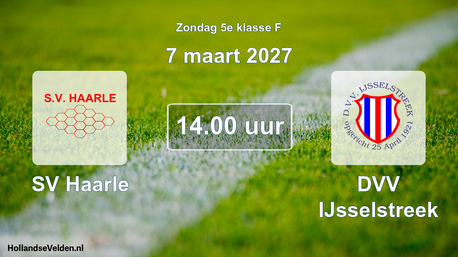 Geplande wedstrijd: SV Haarle - DVV IJsselstreek (7 maart 2027)