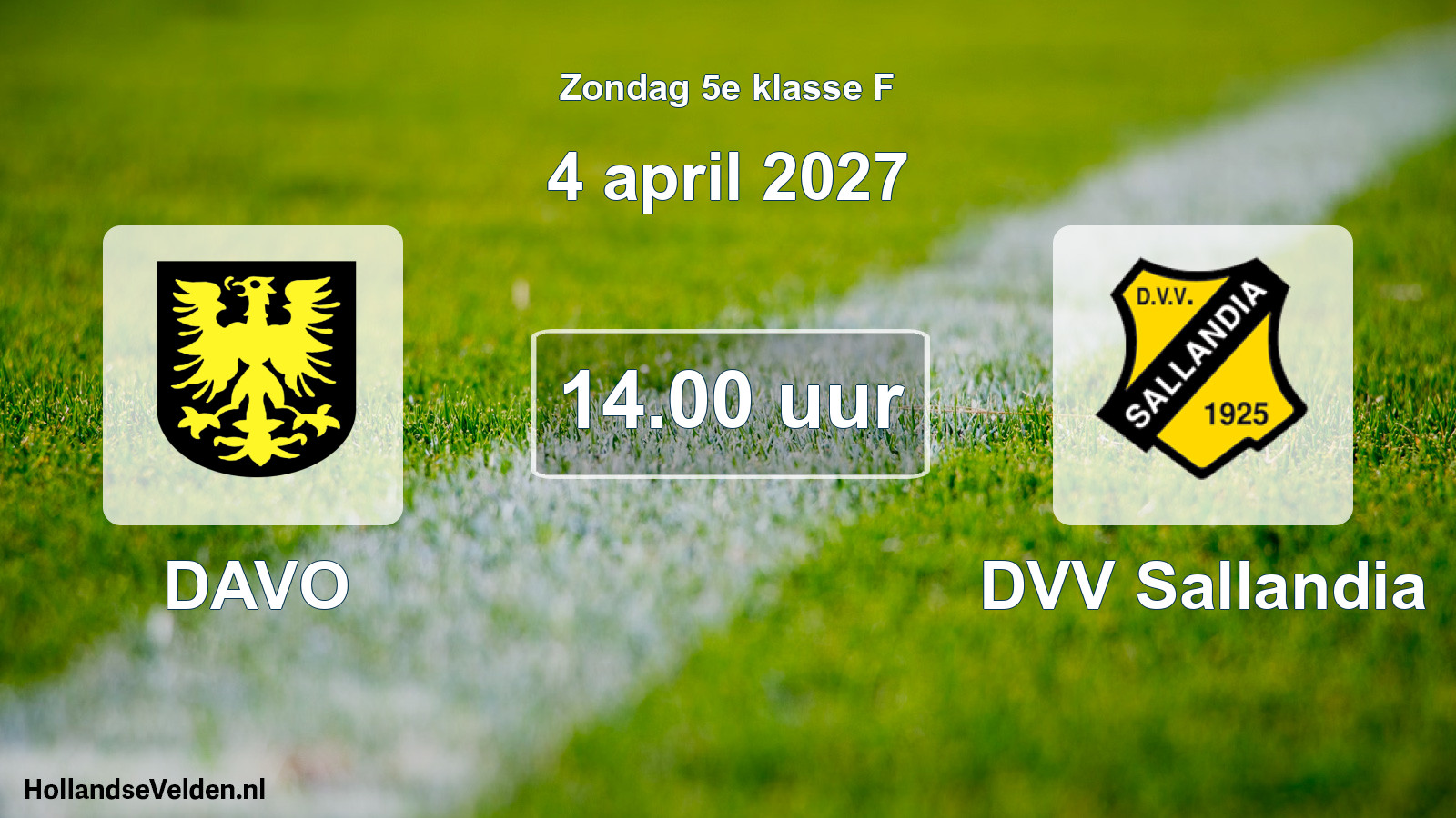 Scheduled Match: DAVO - DVV Sallandia (4 April 2027)