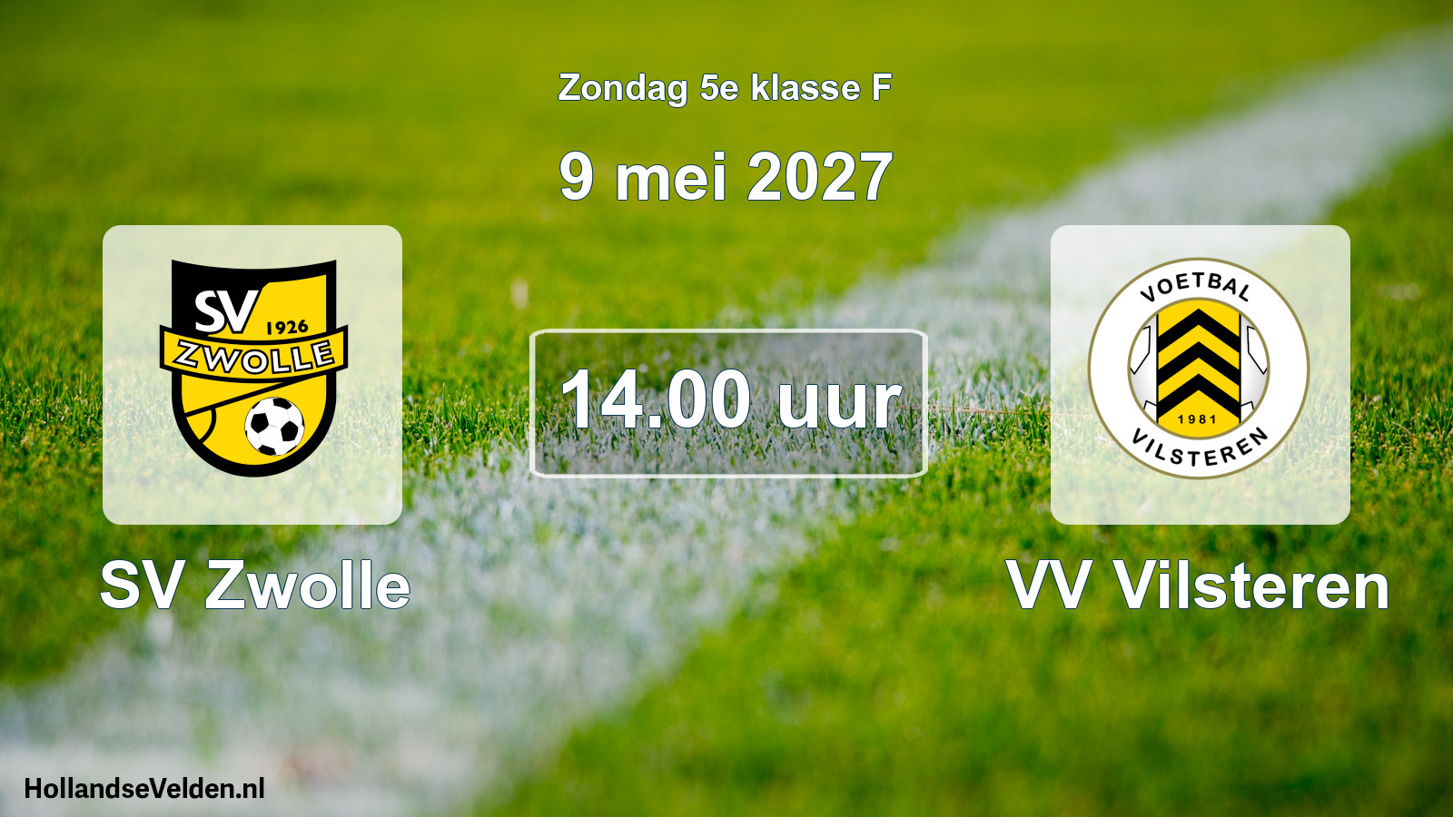 Geplande wedstrijd: SV Zwolle - VV Vilsteren (9 mei 2027)