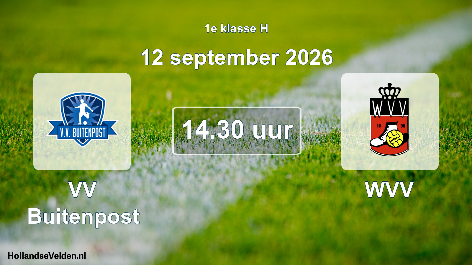 Geplande wedstrijd: VV Buitenpost - WVV (12 september 2026)