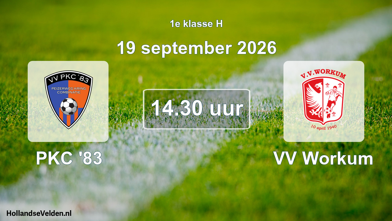 Scheduled Match: PKC '83 - VV Workum (19 September 2026)