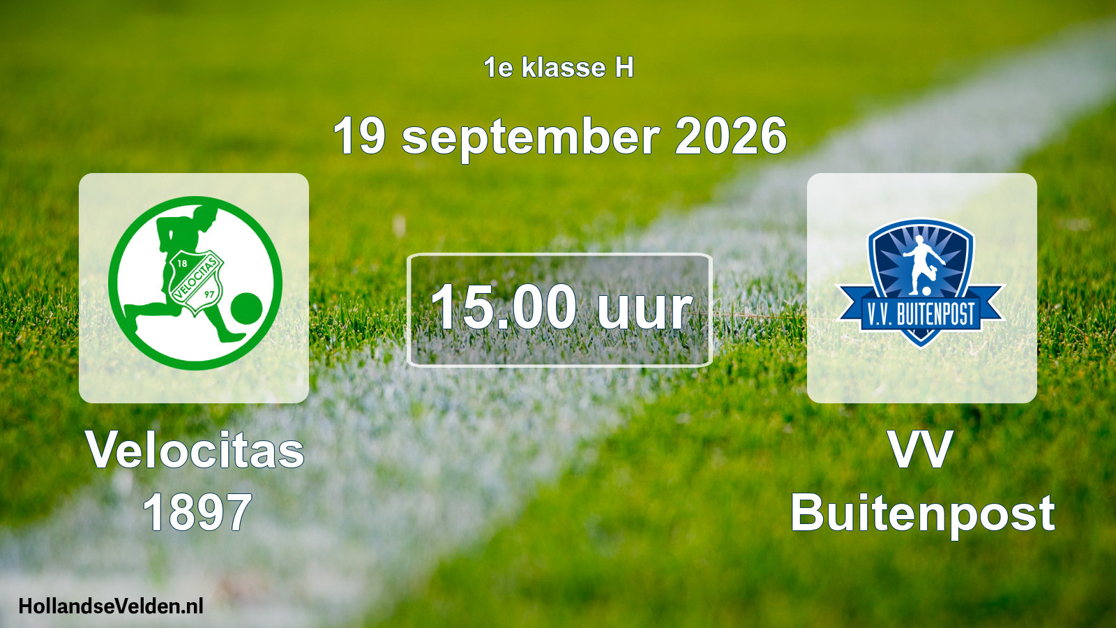 Scheduled Match: Velocitas 1897 - VV Buitenpost (19 September 2026)